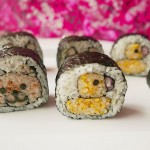 CREATIVE SUSHI ROLL / teddy bear and baby chick