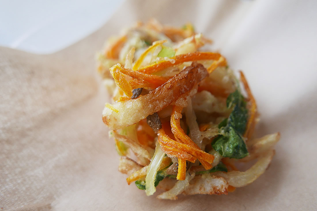 Mixed vegetables tempura Fritters (kakiage)