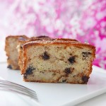 Banana pound cake with chocolate chips