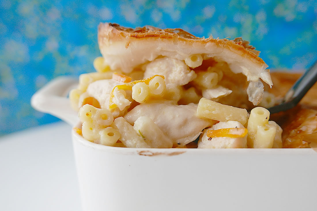 Chicken macaroni pie