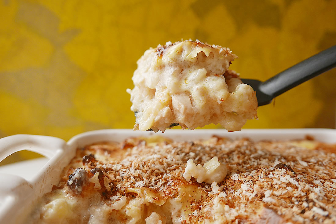 Cauliflower rice gratin