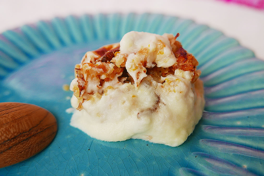 Rice gratin with creamy cauliflower sauce