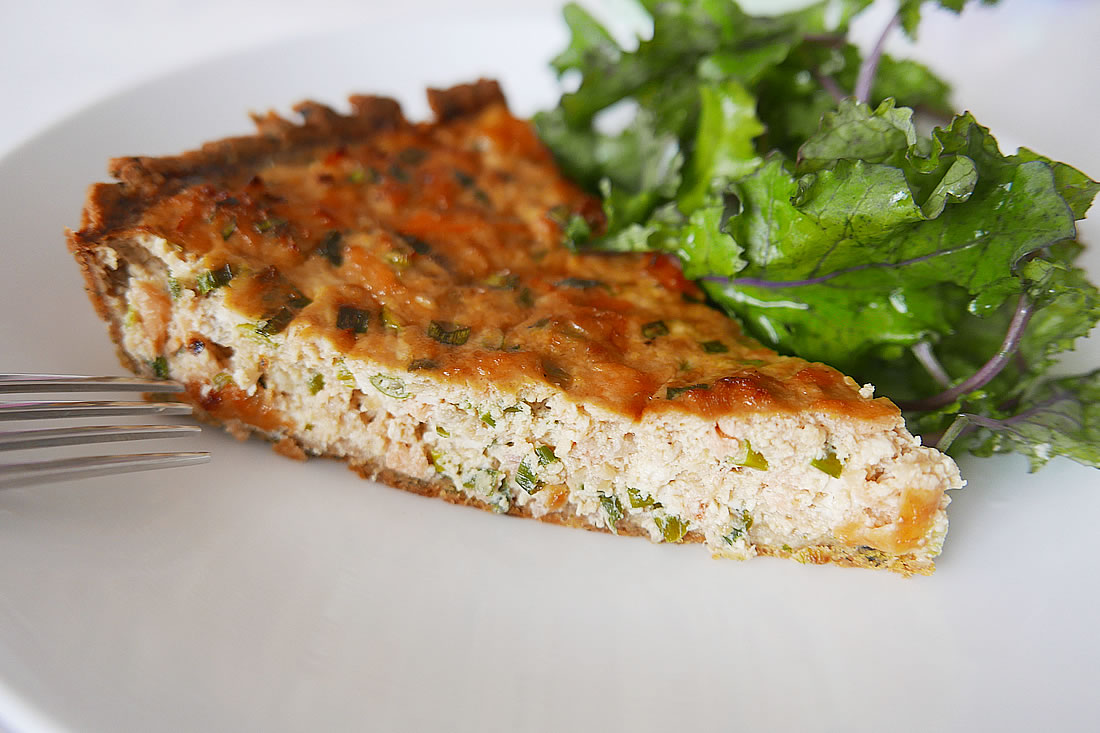 Wafu salmon quiche