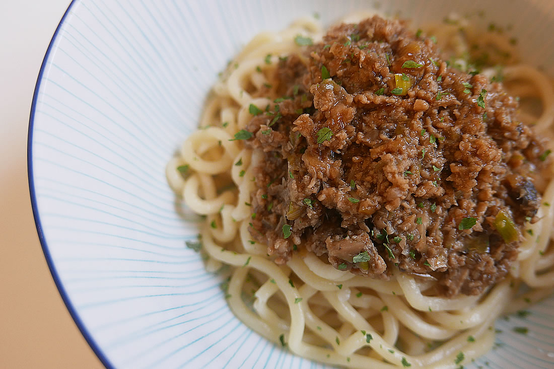 Japanese style "Ja Ja men" noodles