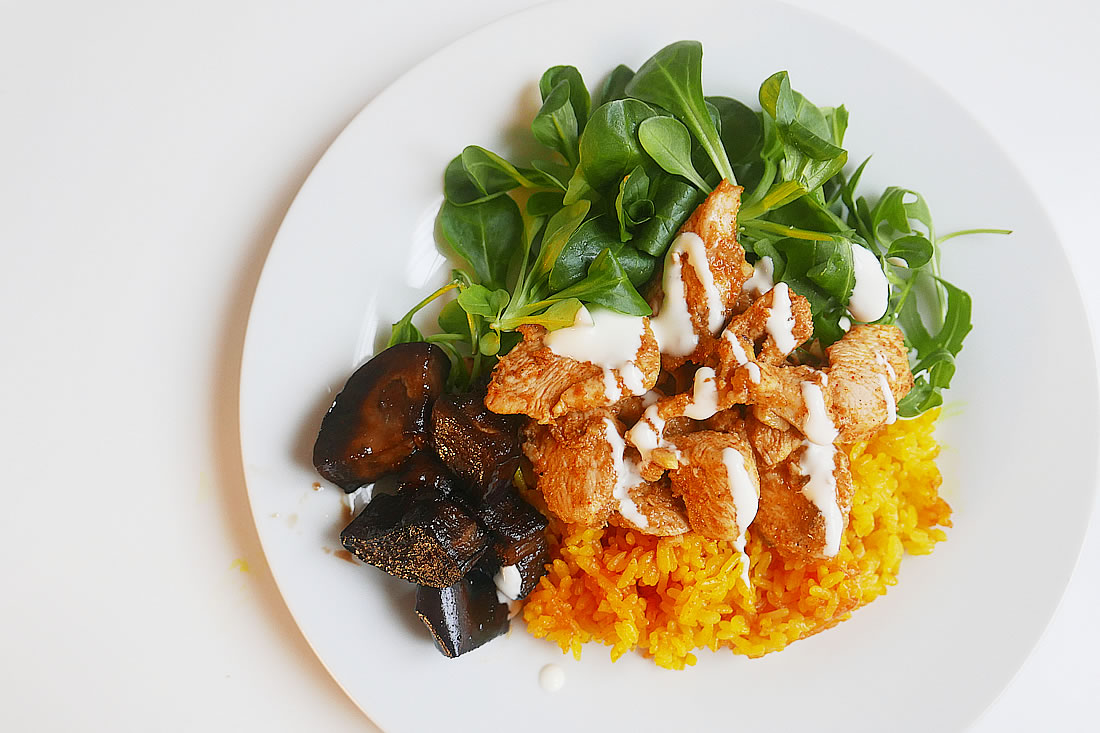 Chicken over rice