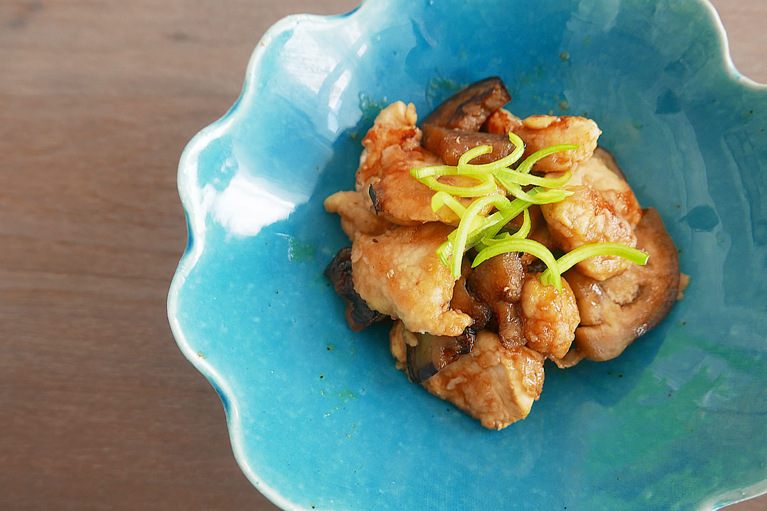 Chicken and eggplant stir-fry