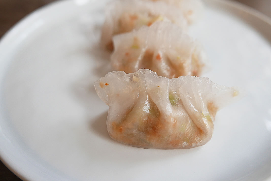 Steamed crab stick dumpling (dim-sum)