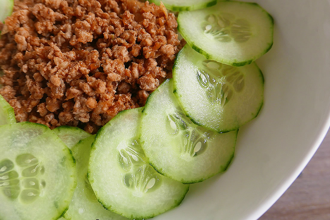 Caramelised ground Pork with rice
