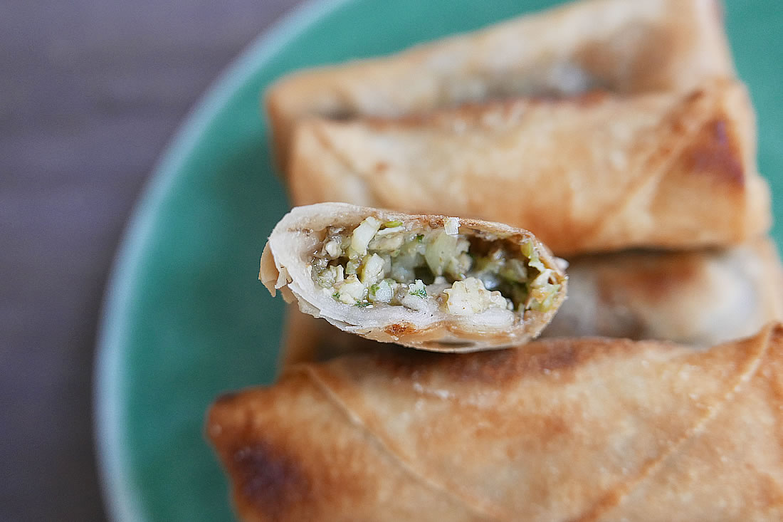 Squid spring rolls