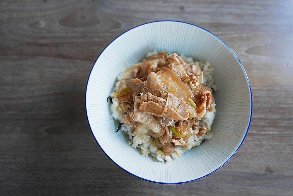 Pork Belly Rice Bowl (butabara donburi) Dans la lune