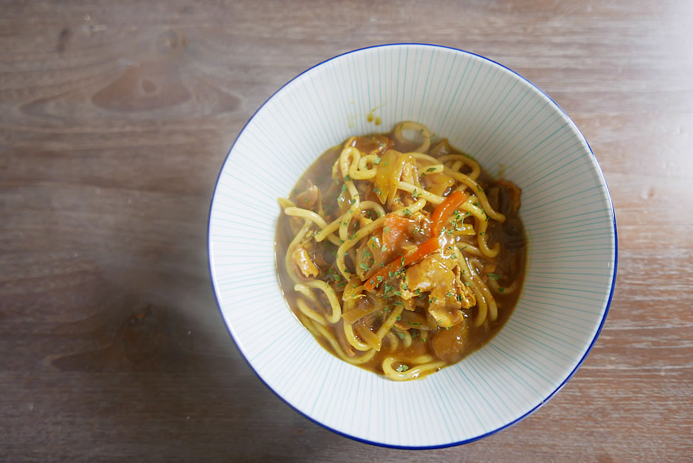Curry udon without curry roux