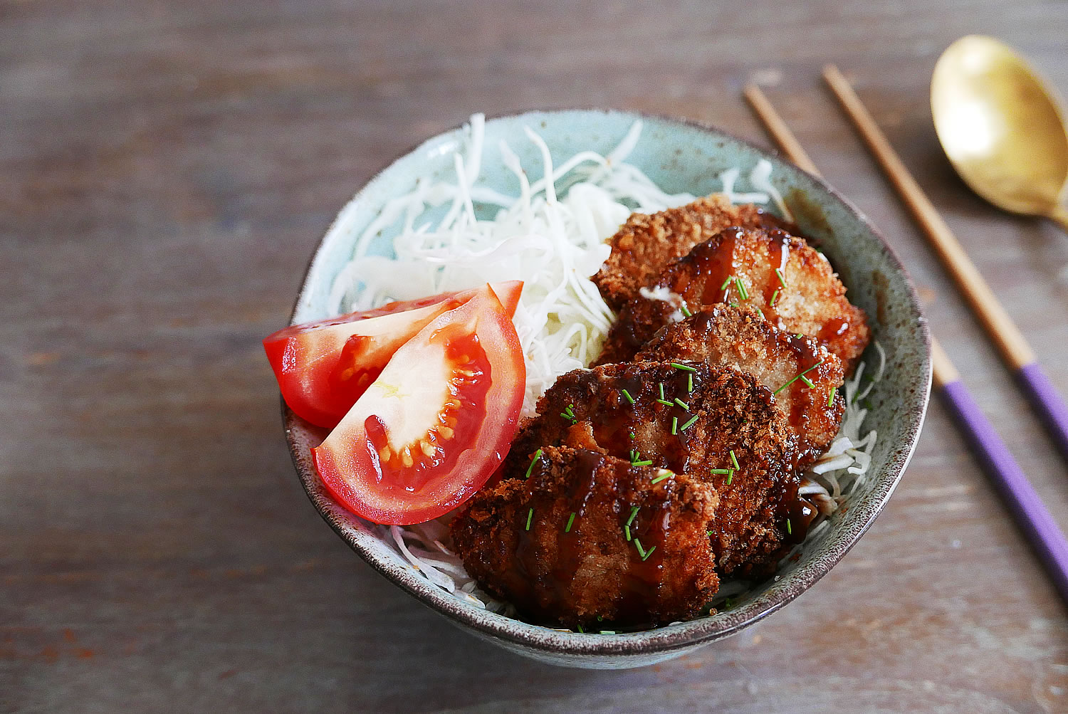 Katsudon bento - fried pork cutlet lunch box