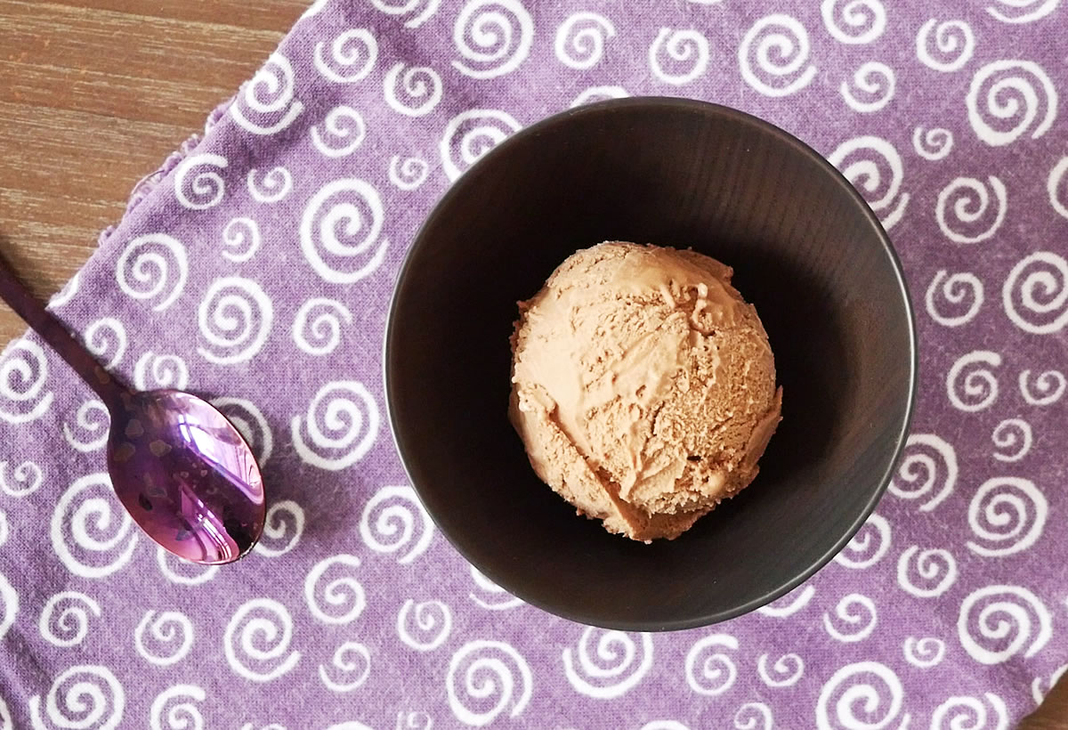 Chocolate Ice Cream with compressor machine