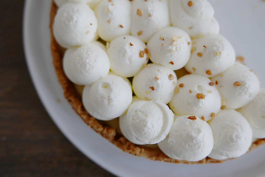 Lemon cream on a crumb crust Cake