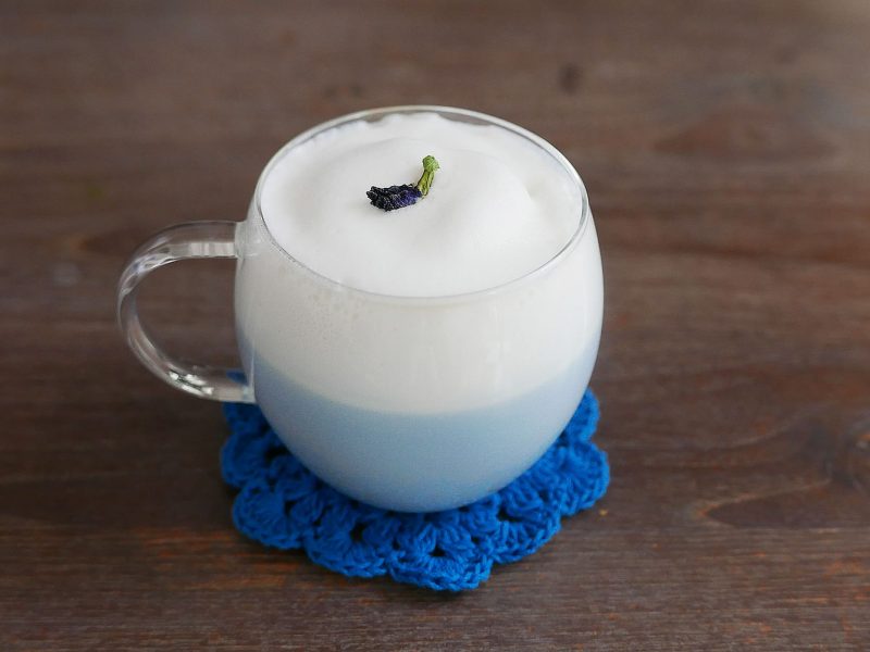 Blue Butterfly Flower Pea Tea Latte